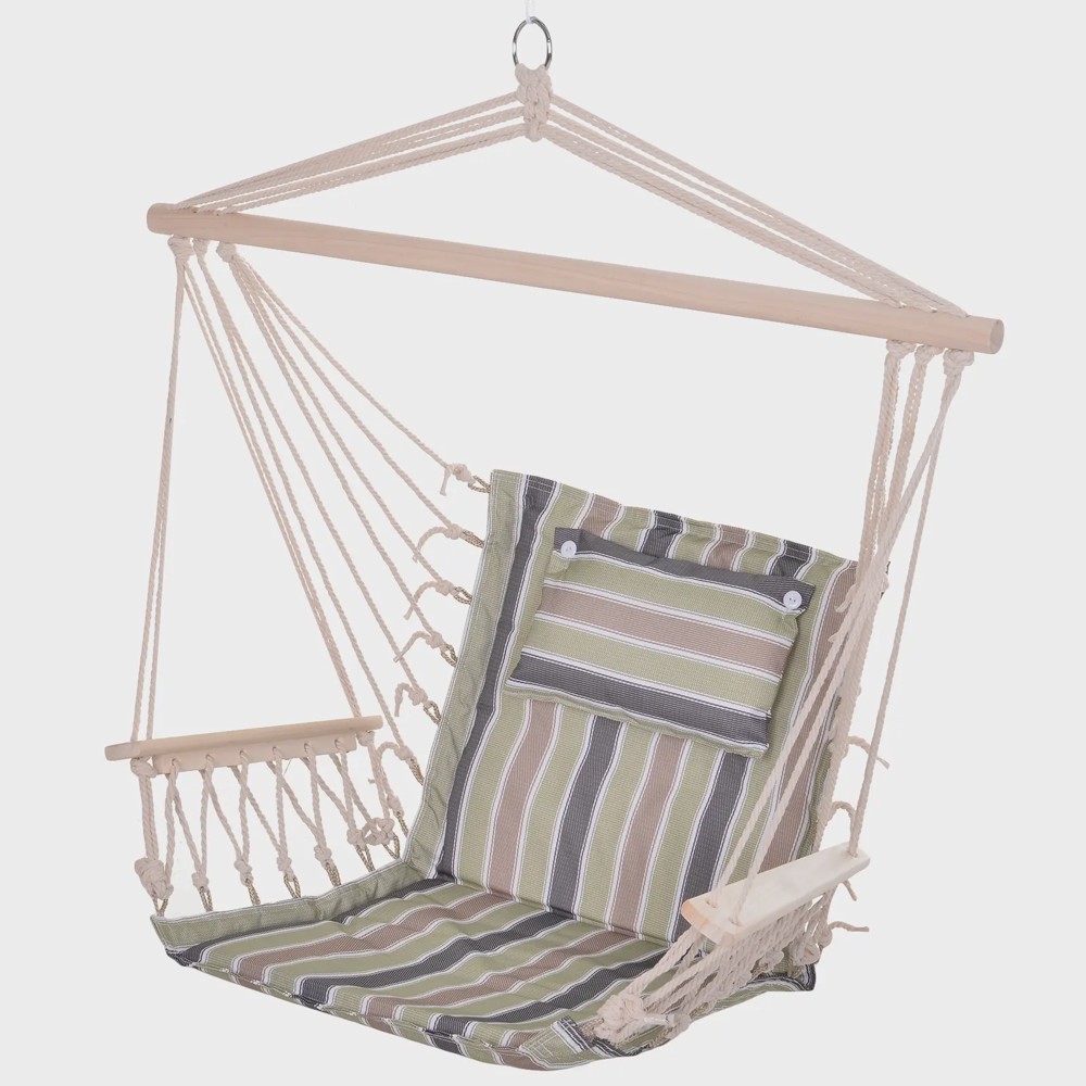 DKT-2a99ab42-5482-4999-aca2-eea3328b3c54_img01 Silla Colgante Outsunny 100x106 cm Rayas Multicolor - Imagen 1