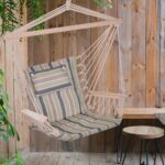 Silla Colgante Outsunny 100x106 cm Rayas Multicolor - Imagen 2