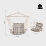 Silla Colgante Outsunny 100x106 cm Rayas Multicolor - Imagen 3