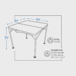 Mesa plegable de camping, 4 personas, marrón - Imagen 4