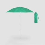 Sombrilla Playa Paruv Stripes Verde Compacta Anti-UV 2 Plazas