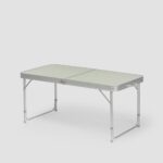 Mesa plegable de camping, 4 taburetes, 4 a 6 personas, verde - Imagen 6
