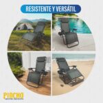 Tumbona Jardin Exterior Gravedad Cero Reclinable, 2 Sillas Plegables - Imagen 6